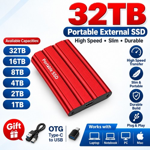 Portable external ssd 1tb - external,